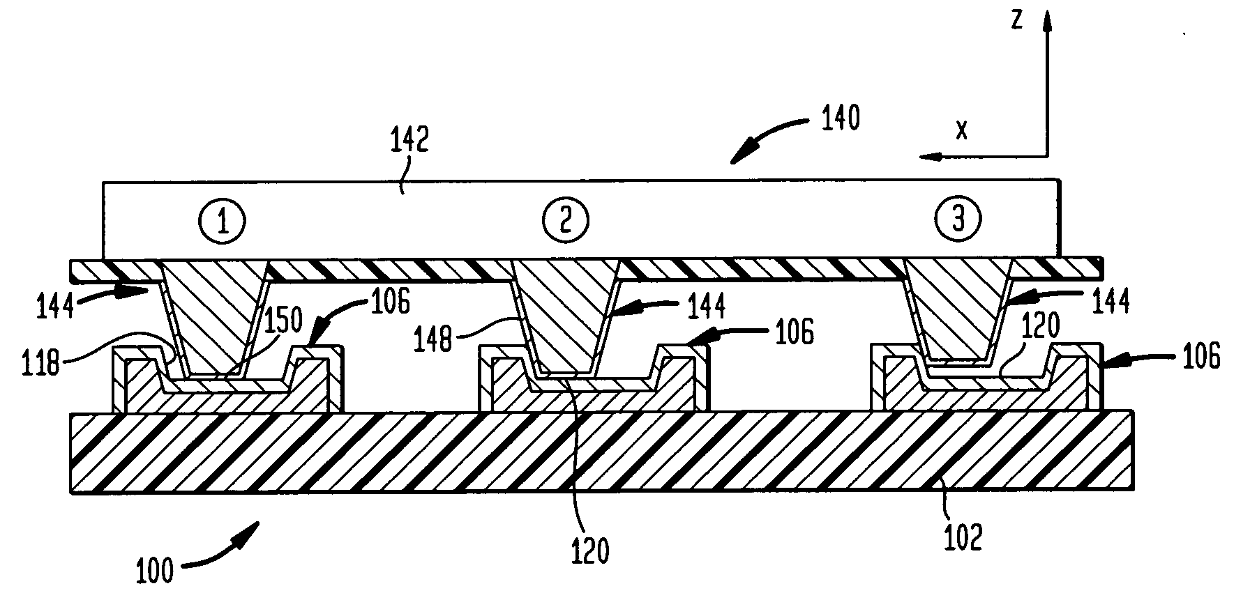 Methods and structures for electronic probing arrays