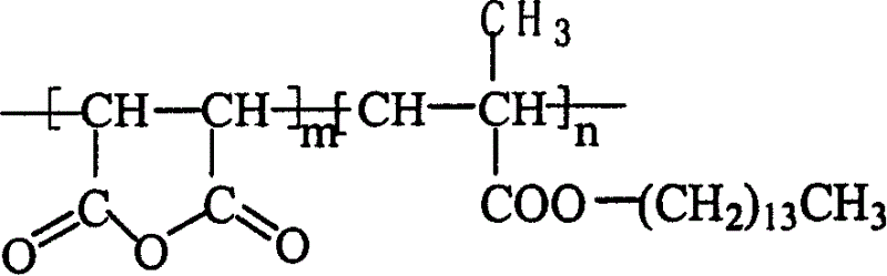 Use of methacrylic acid tetradecyl ester-maleic anhydride copolymer