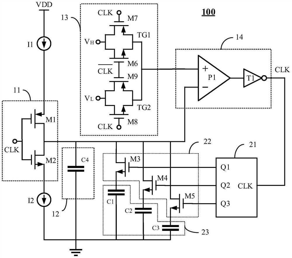 Frequency jitter device and switching power supply