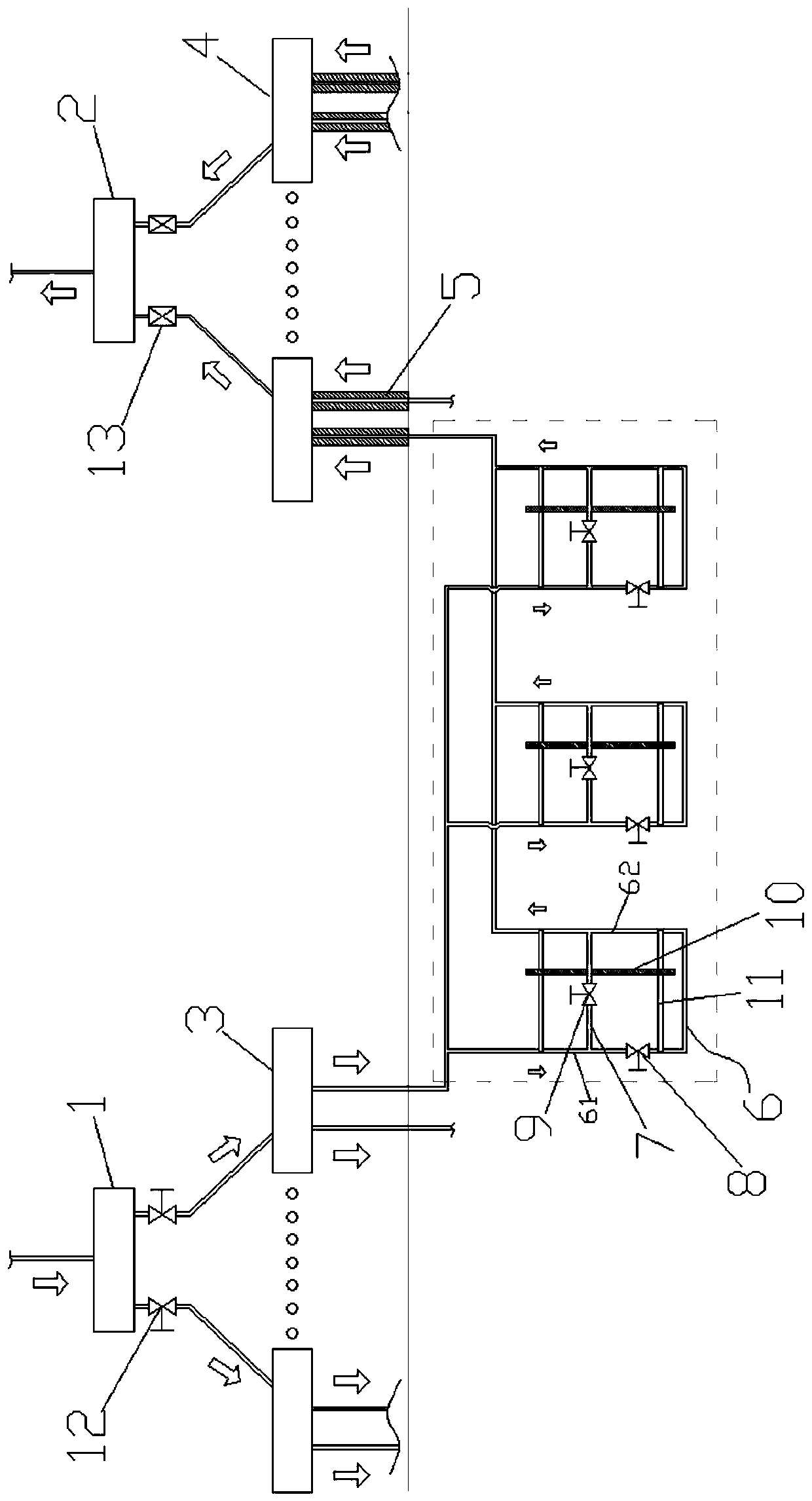 Buried pipe heat exchange system with adjustable heat exchange loop