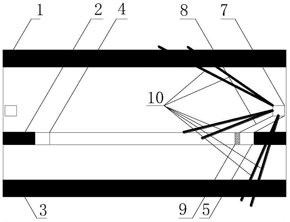 Drilling gas extraction method of Y-shaped ventilation high-level return airway in gob-side entry