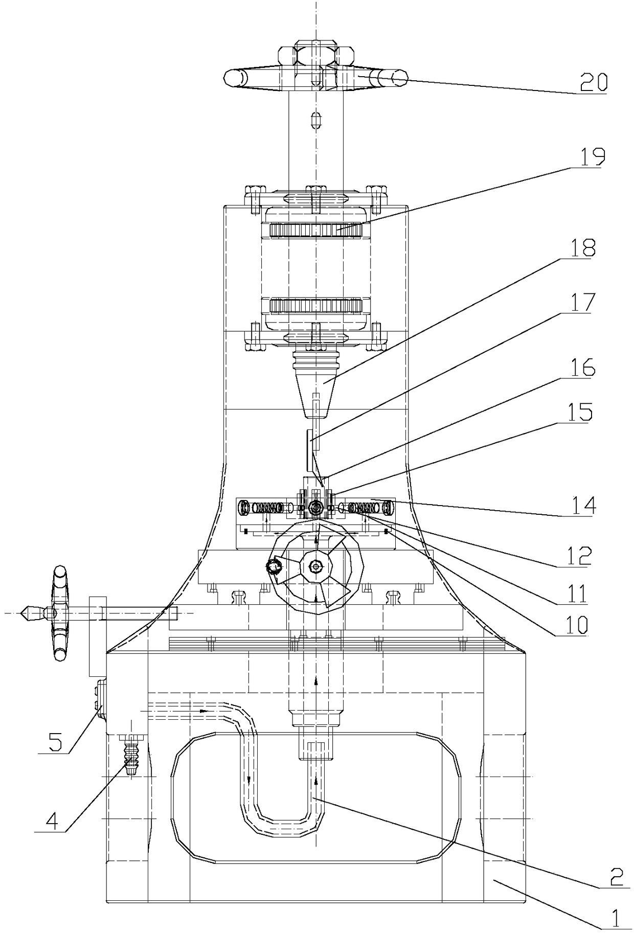 Pneumatic device for detecting coaxiality of inner hole