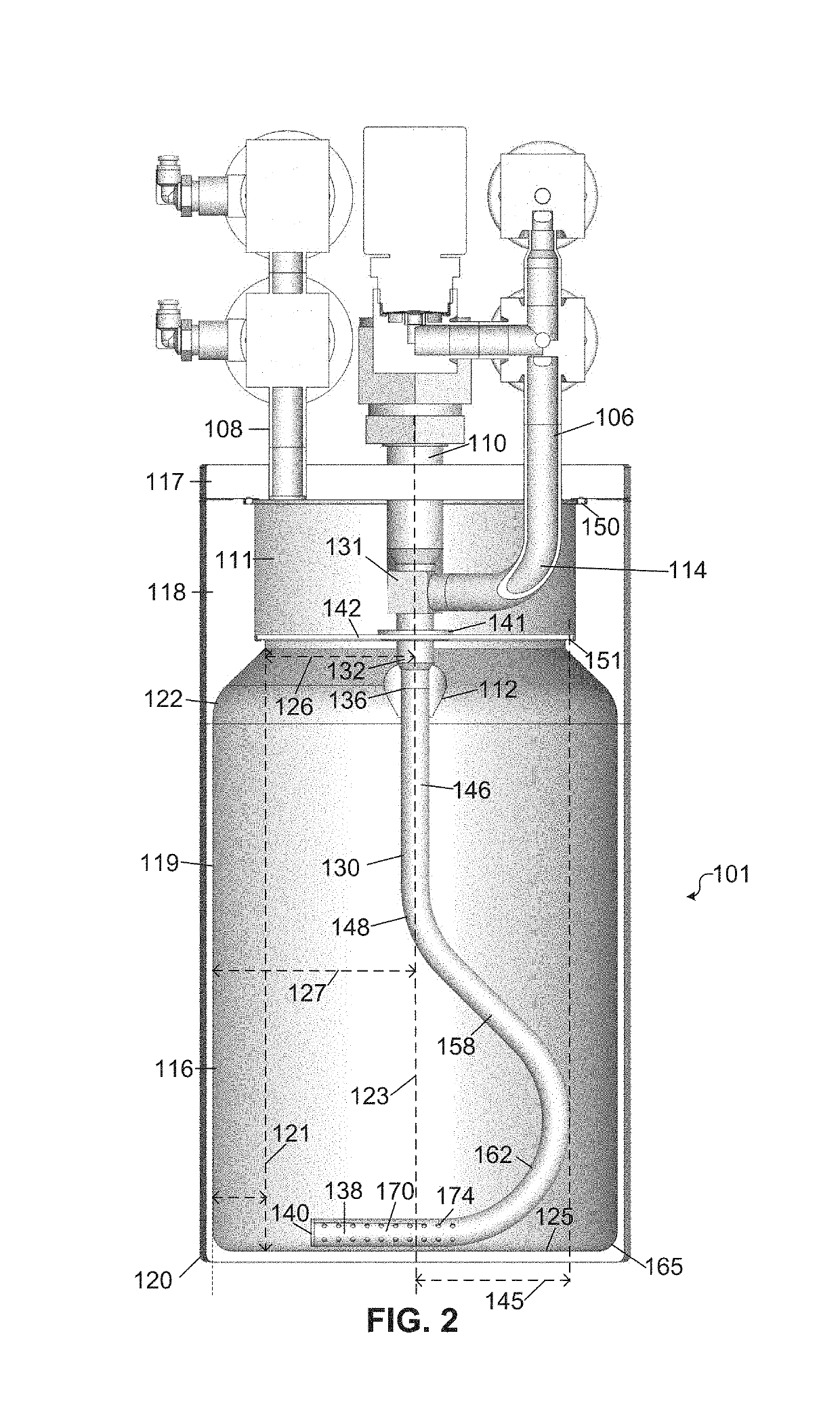 Vessel and method for delivery of precursor materials