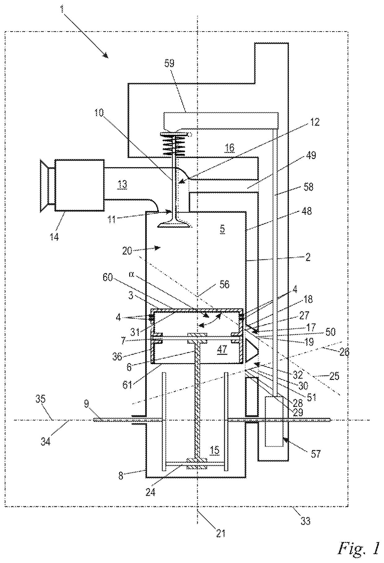 Mixture-lubricated four-stroke engine