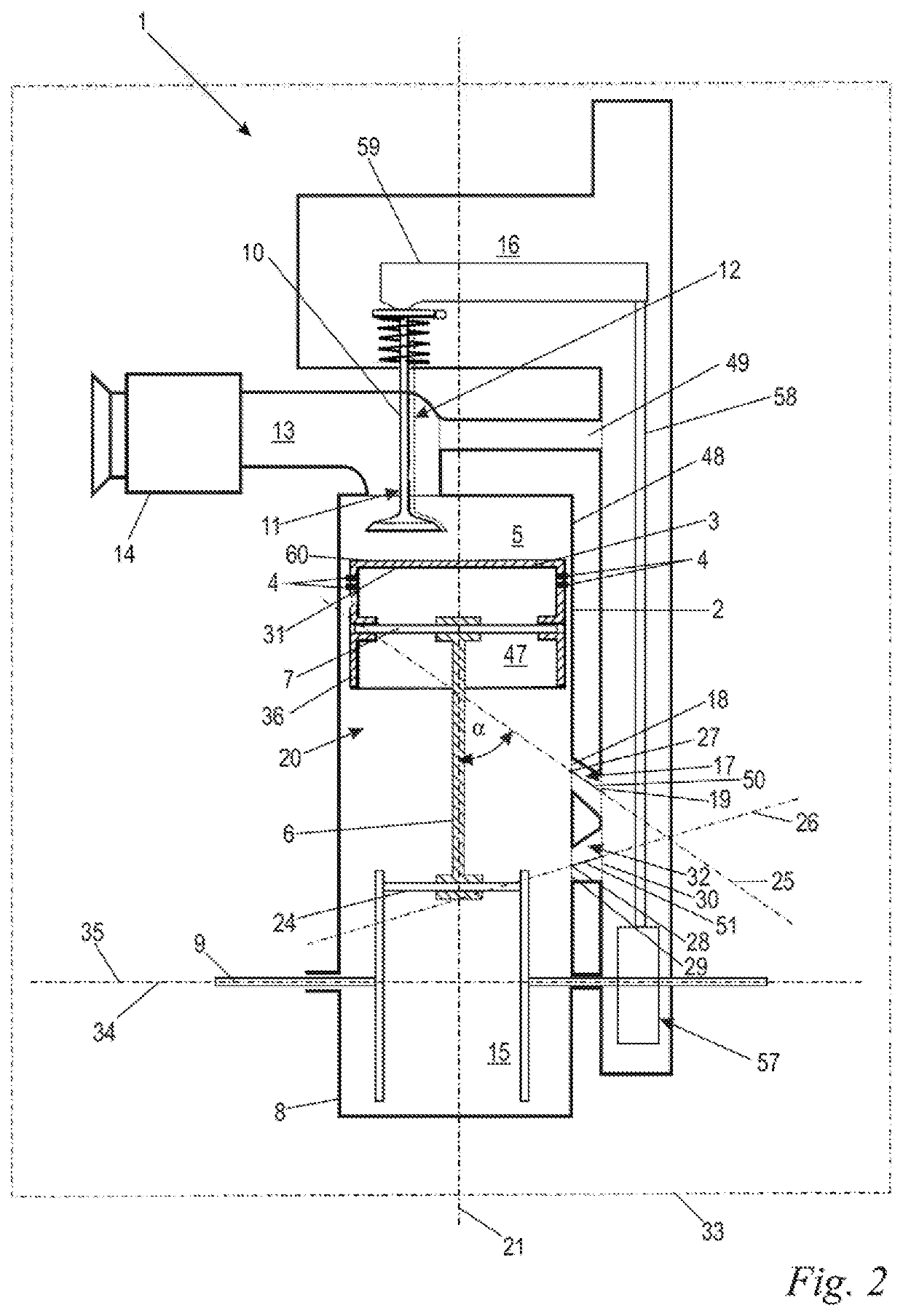 Mixture-lubricated four-stroke engine