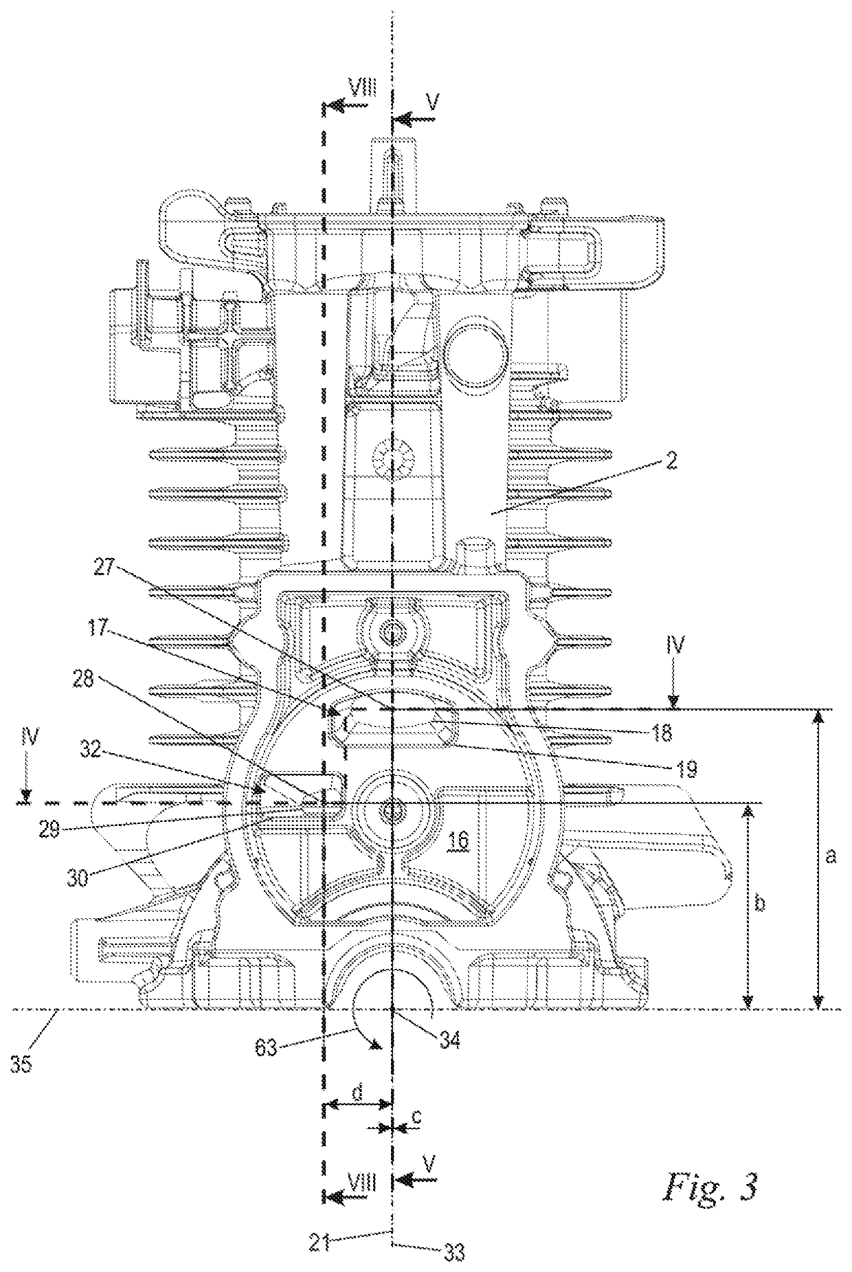 Mixture-lubricated four-stroke engine