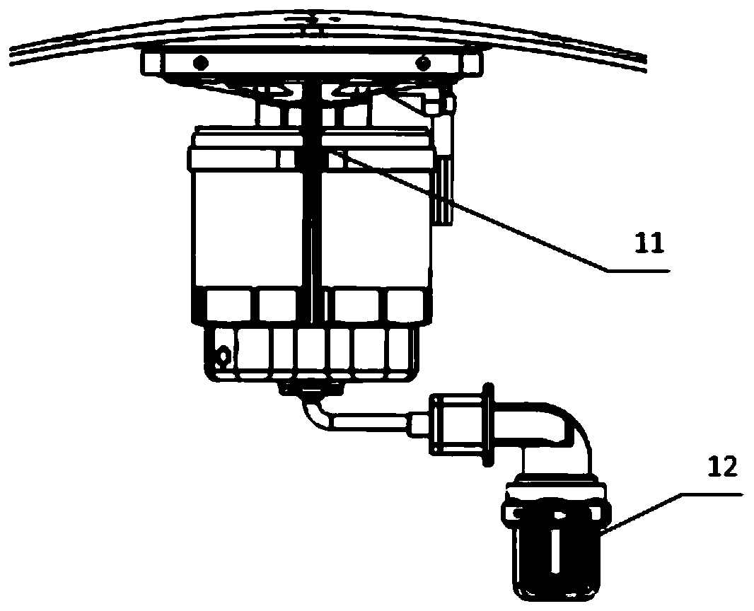 A kind of aviation water and gas separation device