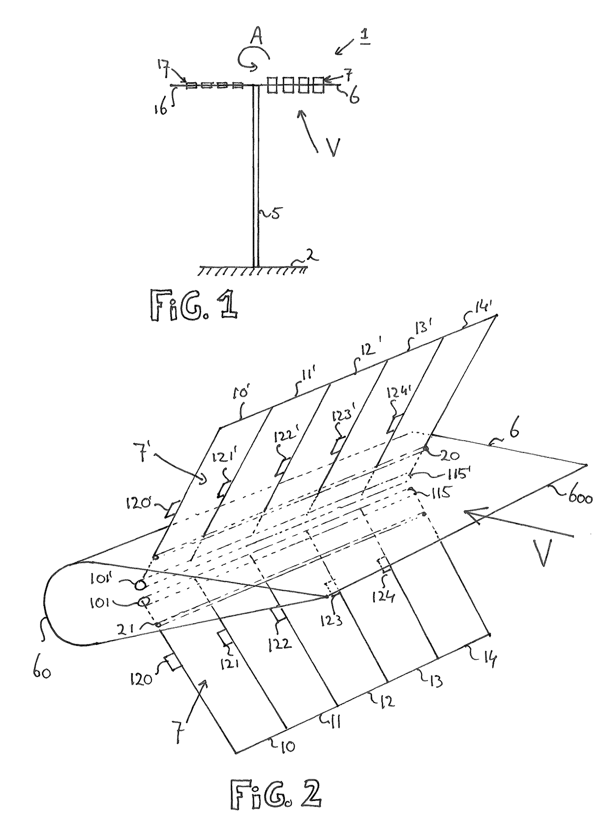 Wind turbine, its use and a vane for use in the turbine