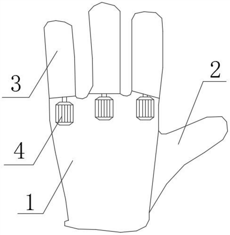 Pneumatic four-finger manipulator structure