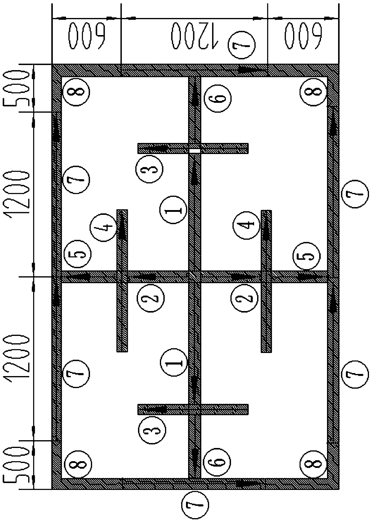 Welding process method suitable for large-section medium-thickness plate box column