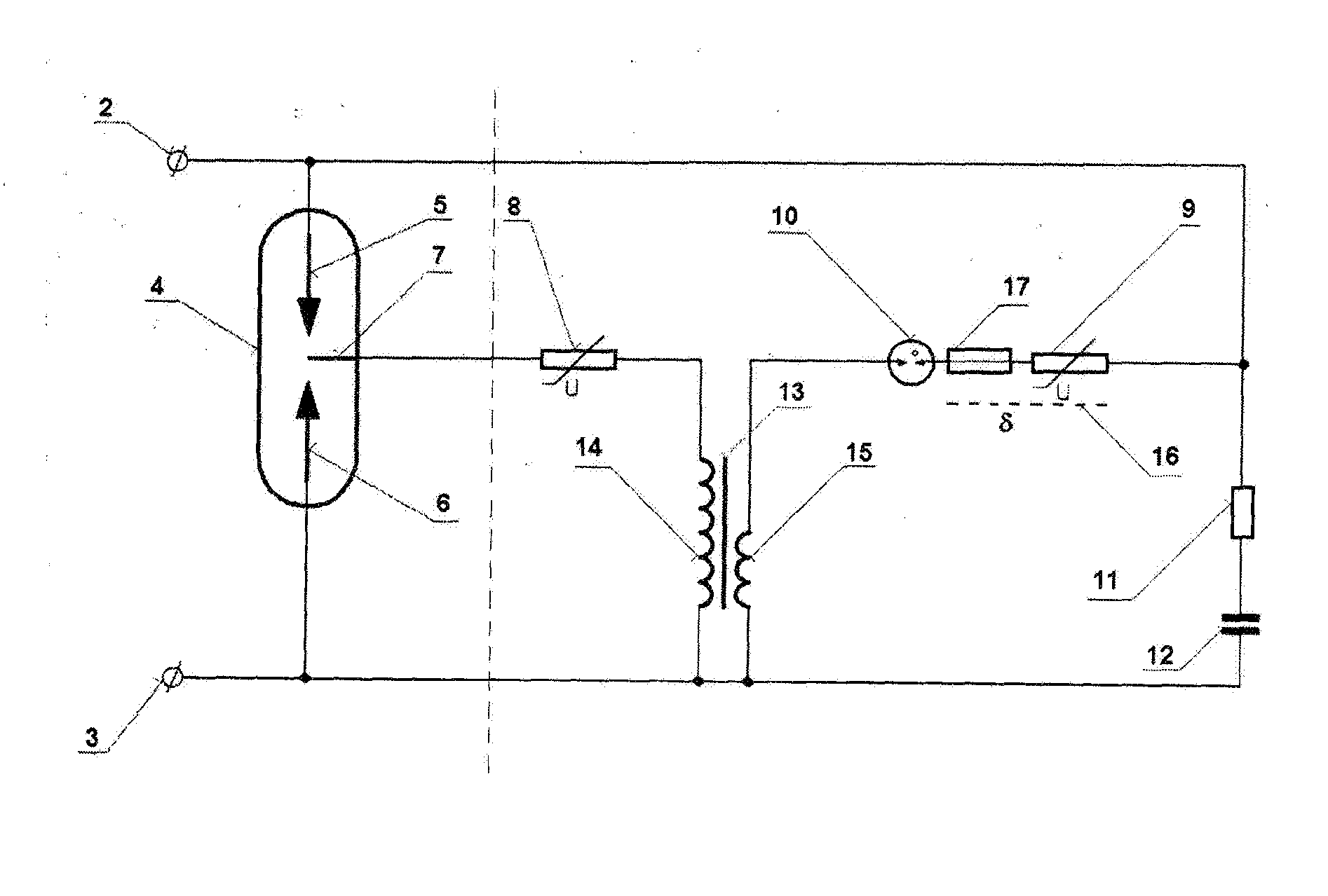 Triggering circuit of the overvoltage protection