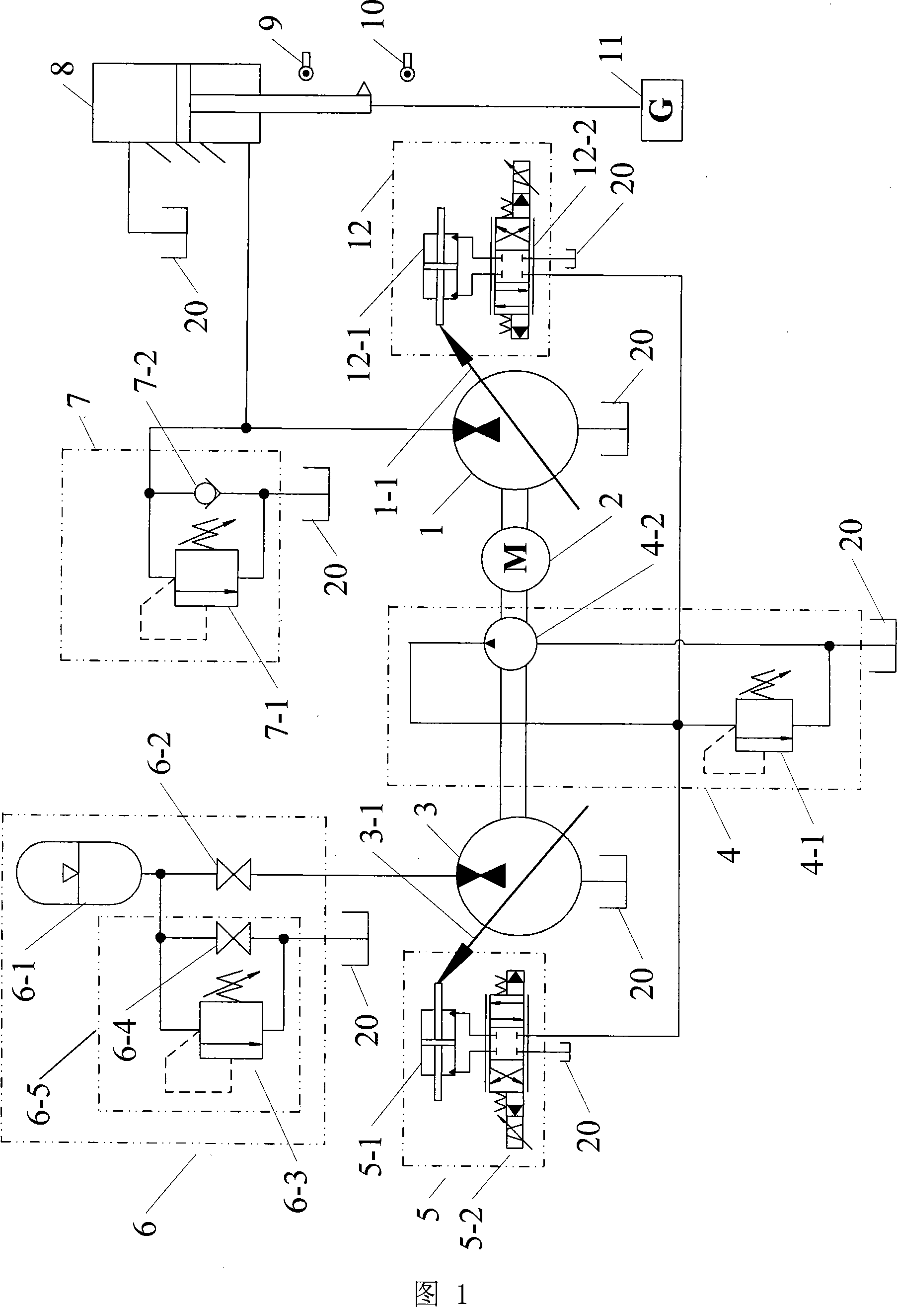 Energy-store state-liquid driving device of secondary flow-regulation coupling hydraulic energy accumulator