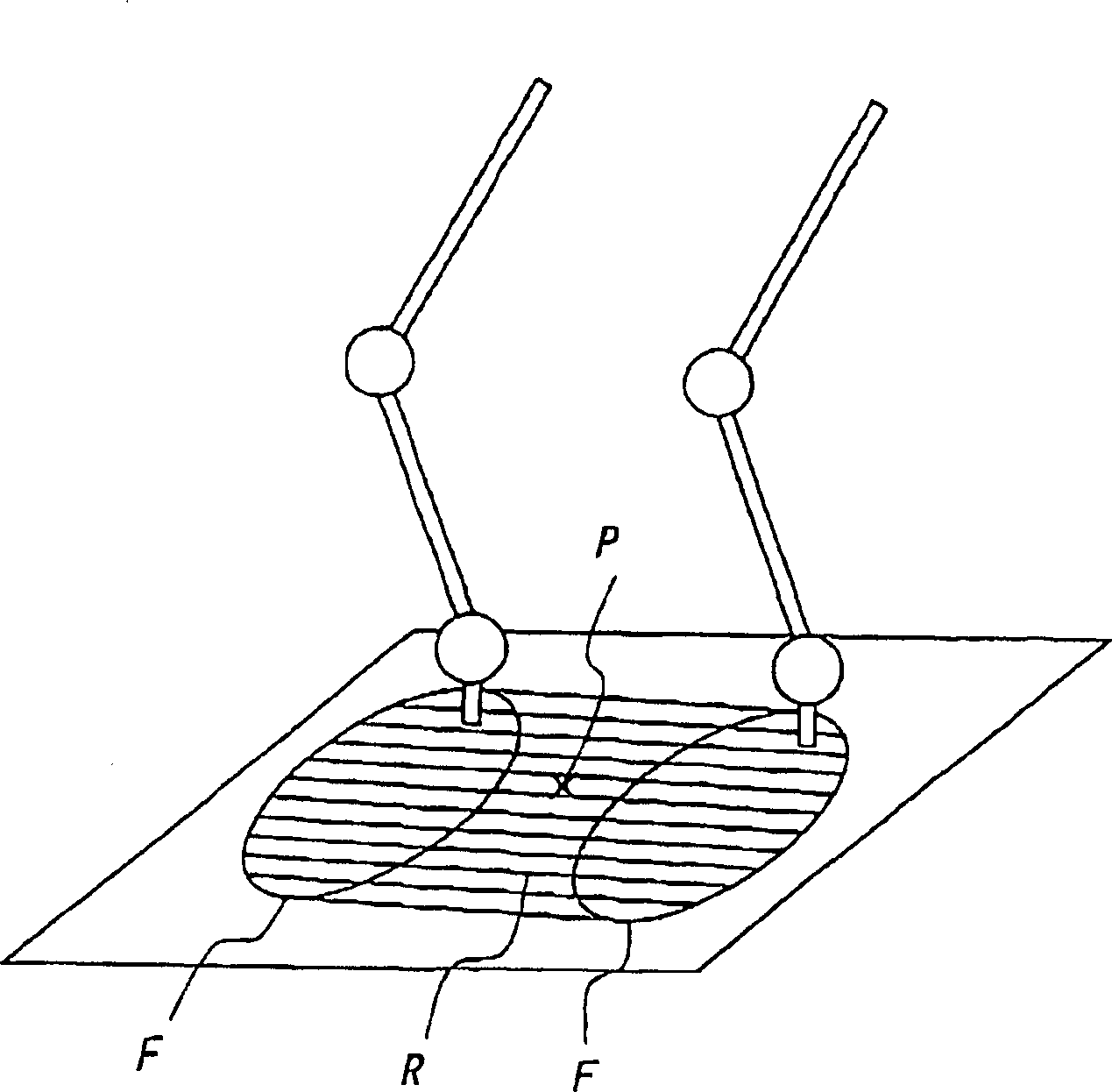 Motion generating method for man-shape link system