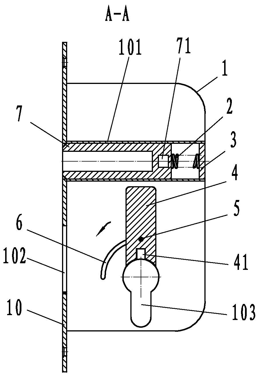 Mechanical mute lock for room door