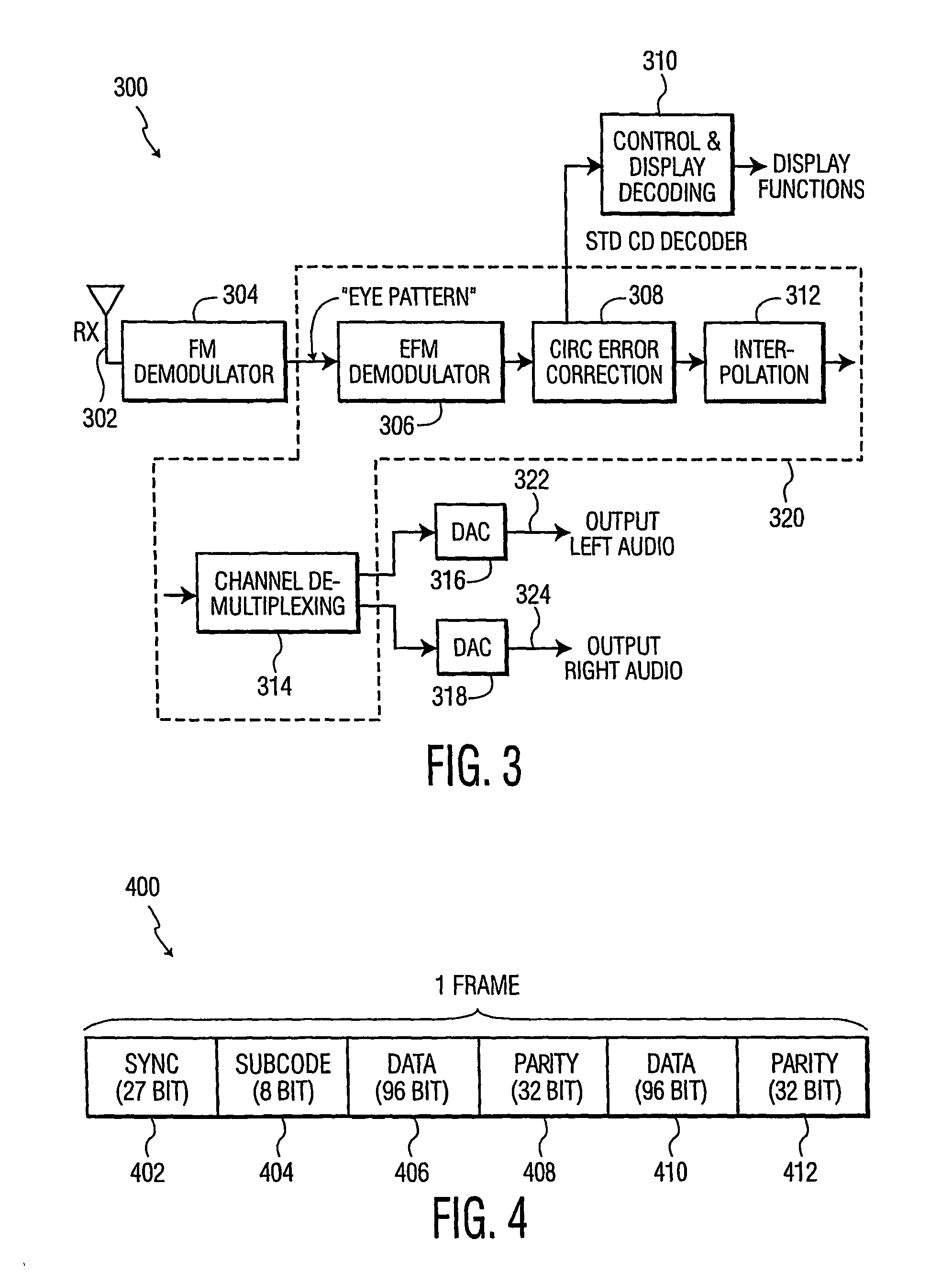 Method and apparatus for transmitting audio and non-audio information with error correction