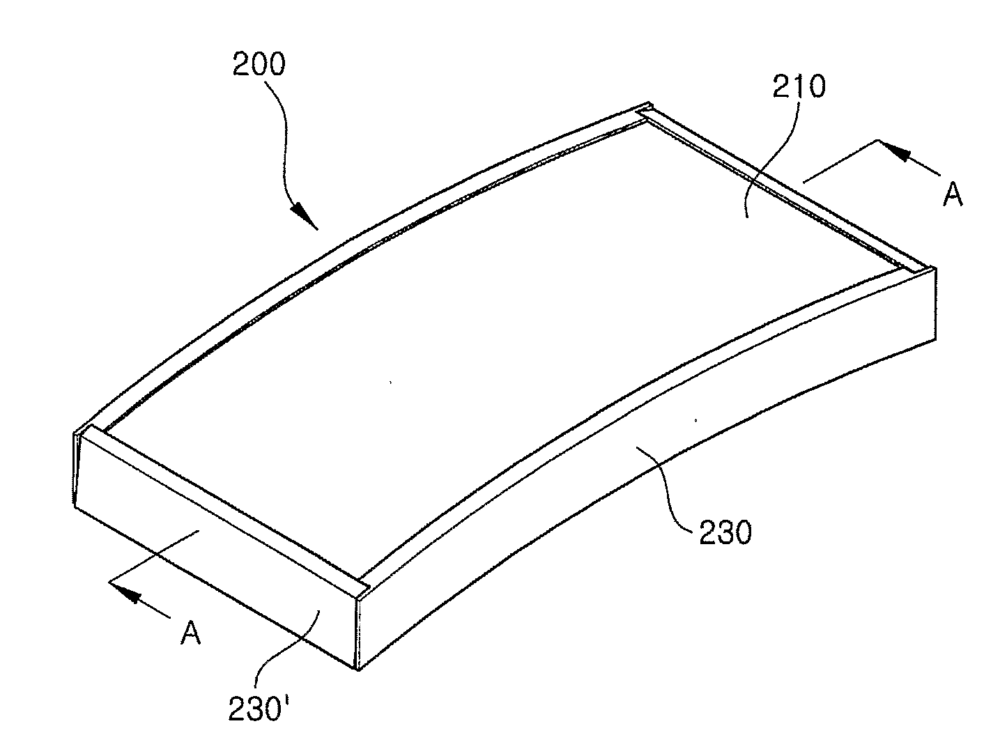 Curved Panel for Acoustical Shell, Method of Manufacturing the Same, and Acoustical Shell Using the Same