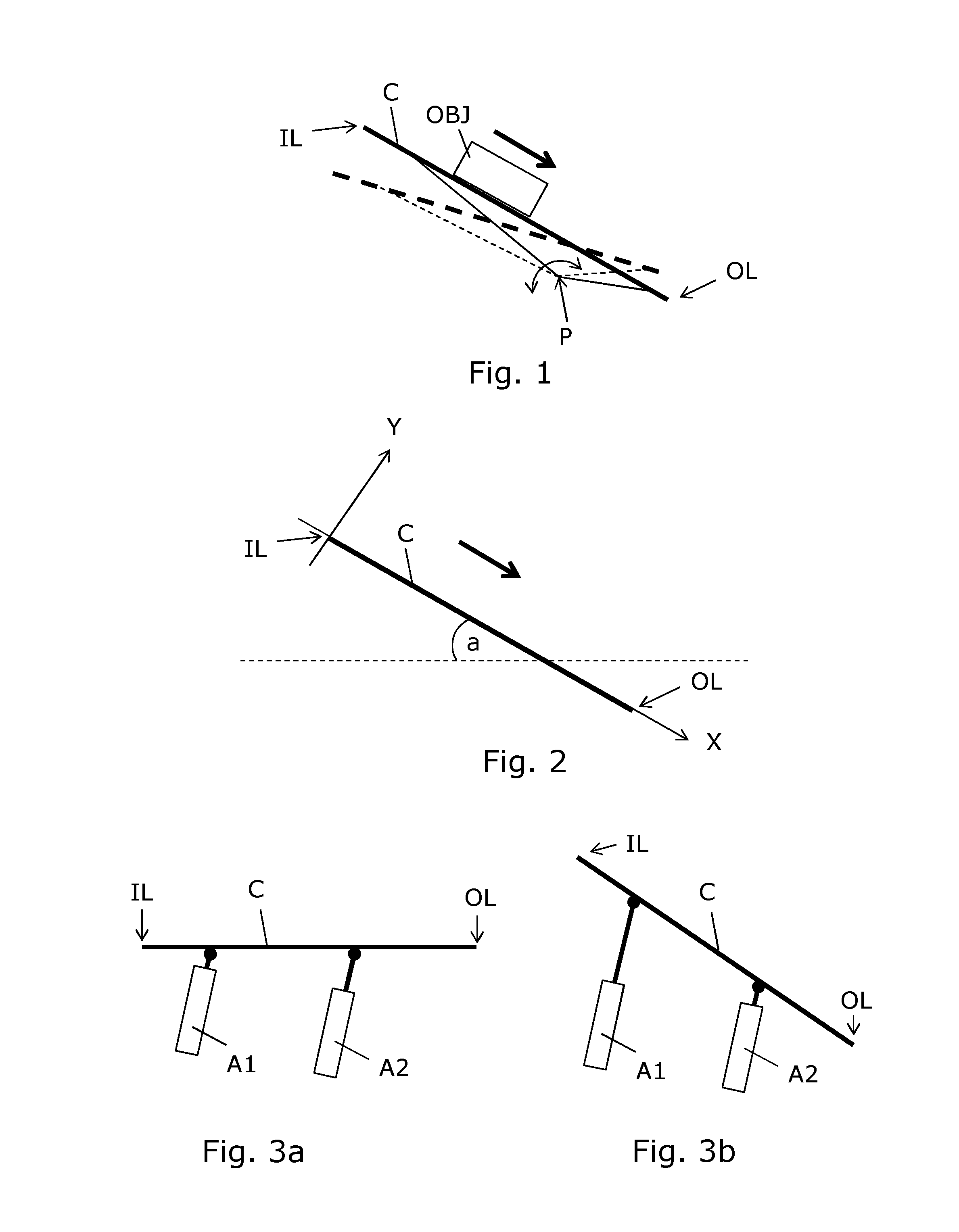 Chute system with adjustable angle of inclination