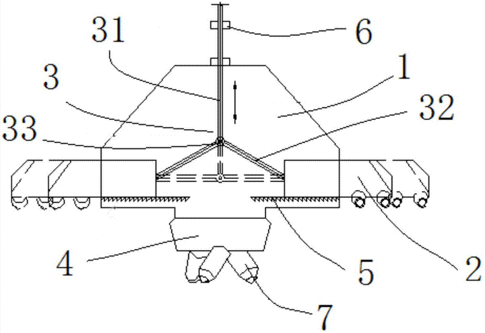 Rock breaking chambering drilling head used for pile sinking and construction method of pile sinking
