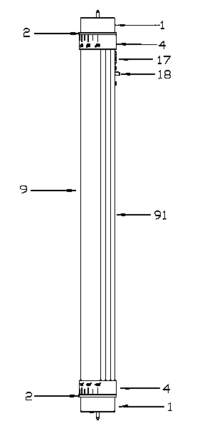 LED lamp tube with rotation and emergency functions