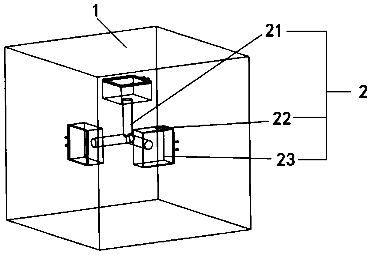 Concrete triaxial stress measuring device and manufacturing method and measuring method thereof