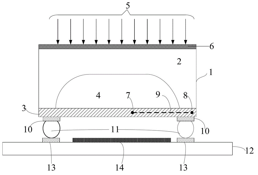 Wafer-level packaging structure for improving response rate of thermopile infrared detector
