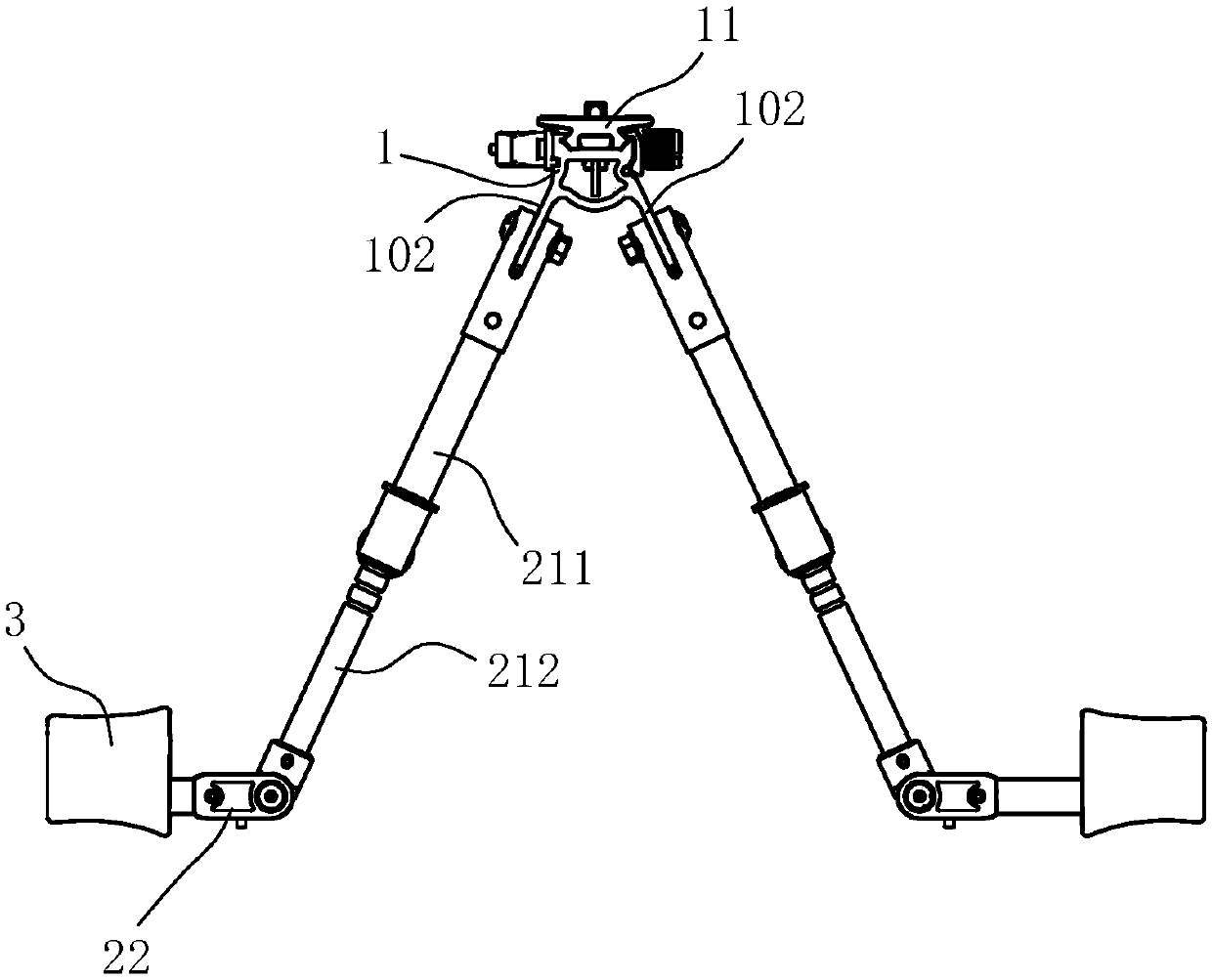 Arm support type camera support