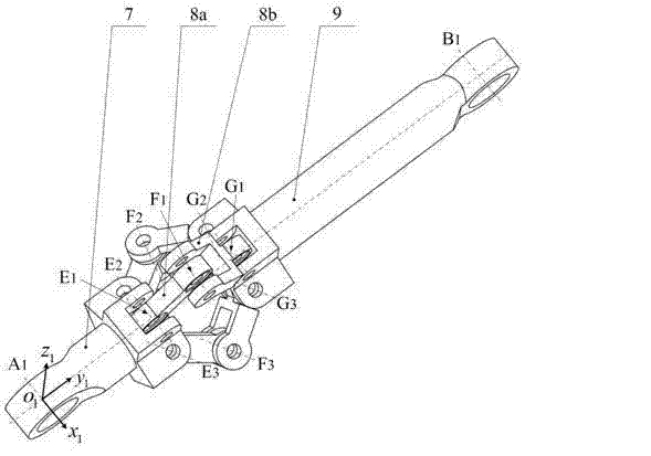 Multi-link straight line guide independent suspension with 3-RRR telescopic compensation mechanism