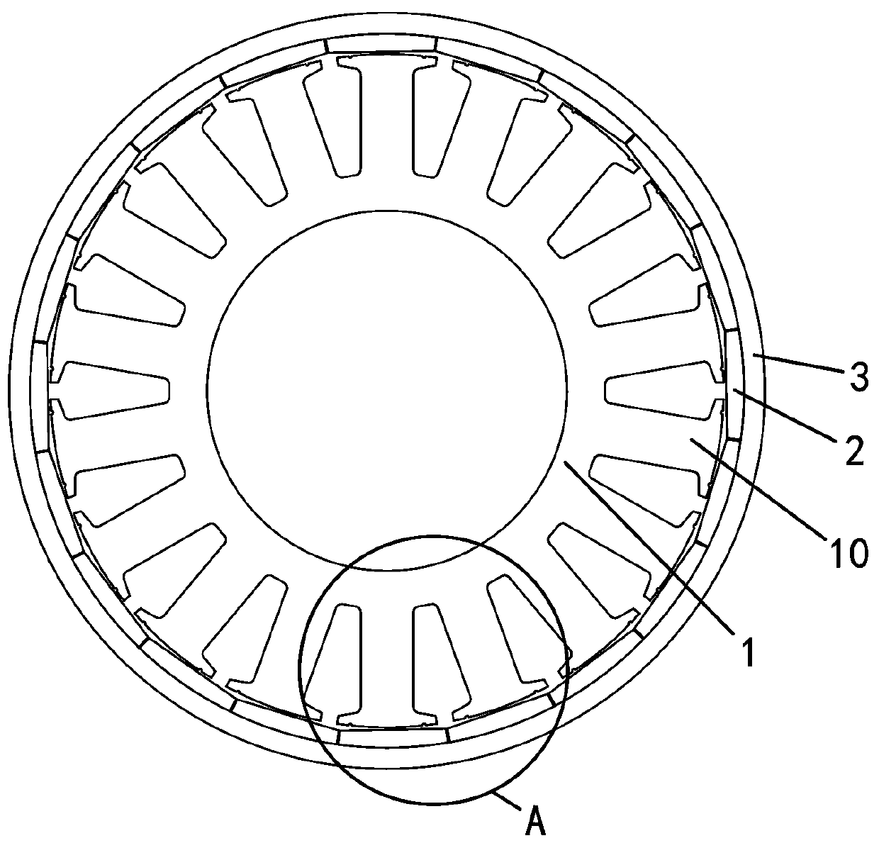 External rotor motor and permanent magnet magnetizing method