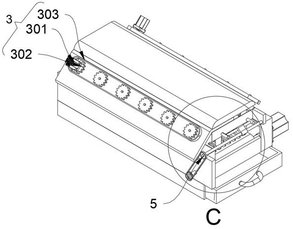 A kind of unwinding device for non-woven fabric return material