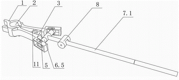 Clutch straight rod short-circuit grounding device