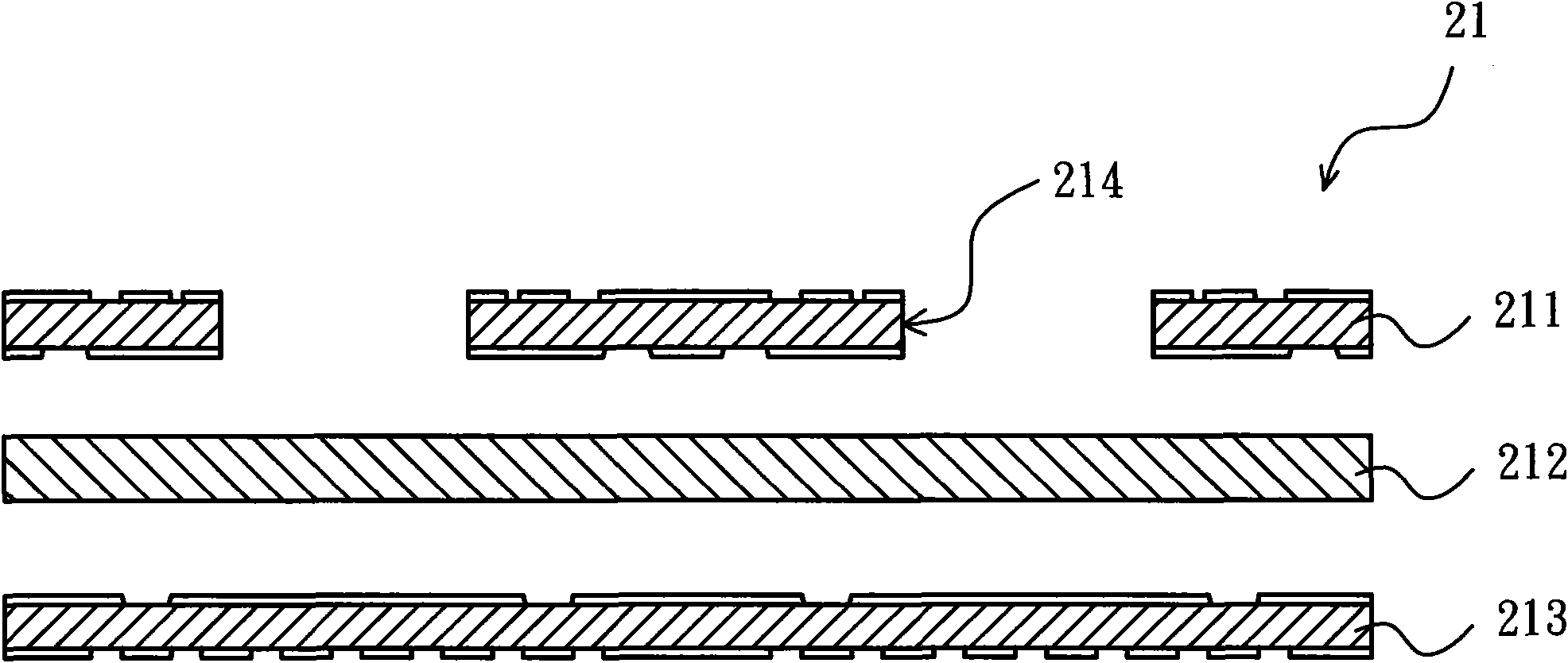 Stacking structure of semiconductor packages