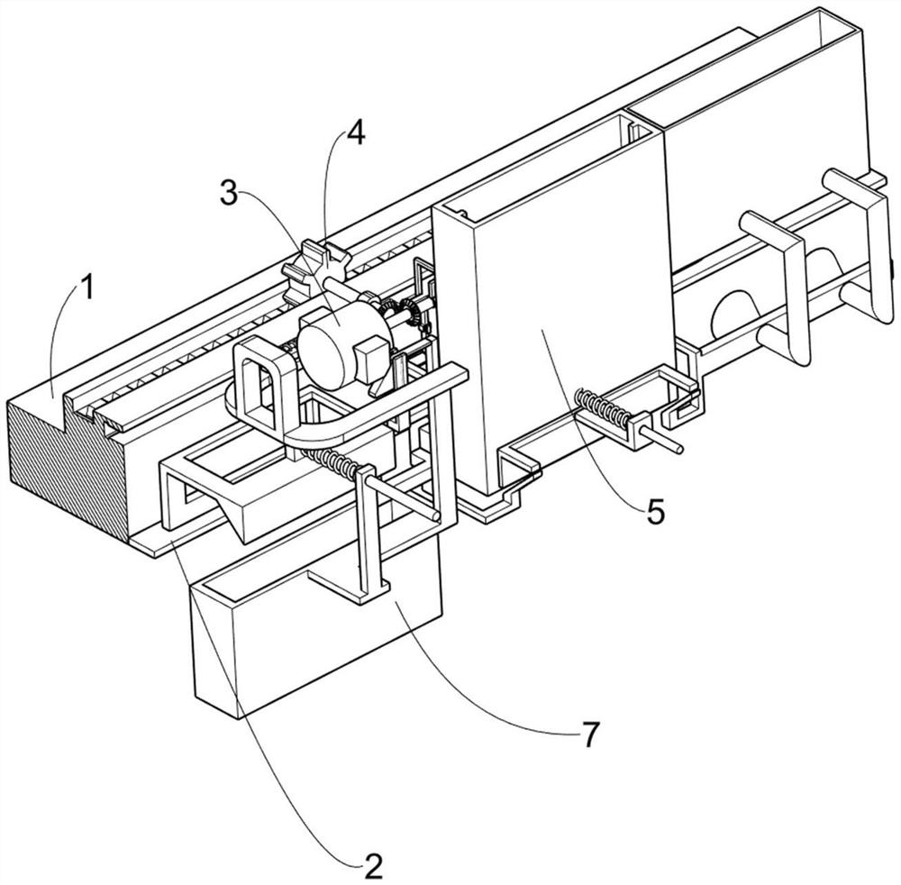 Tunnel facade film pasting device facilitating waste recovery