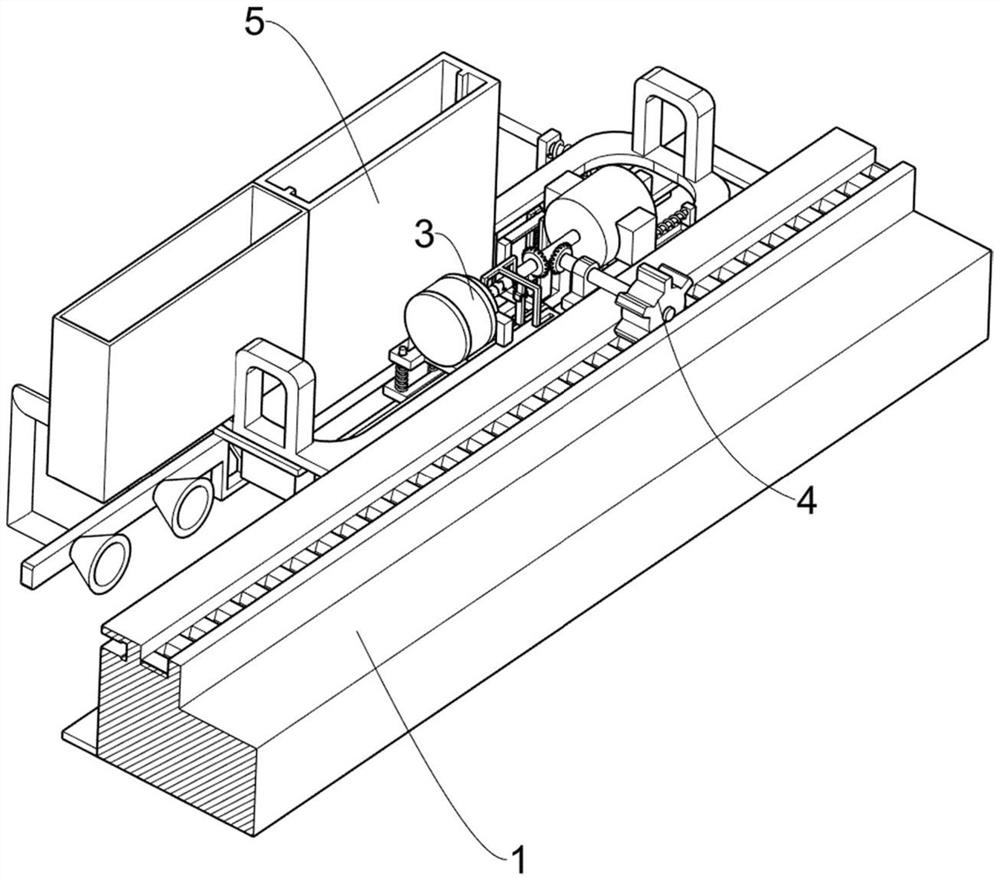 Tunnel facade film pasting device facilitating waste recovery