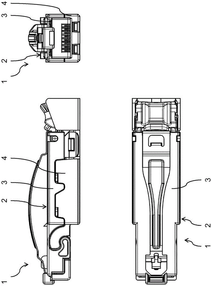 rj45 connector with wire guiding device