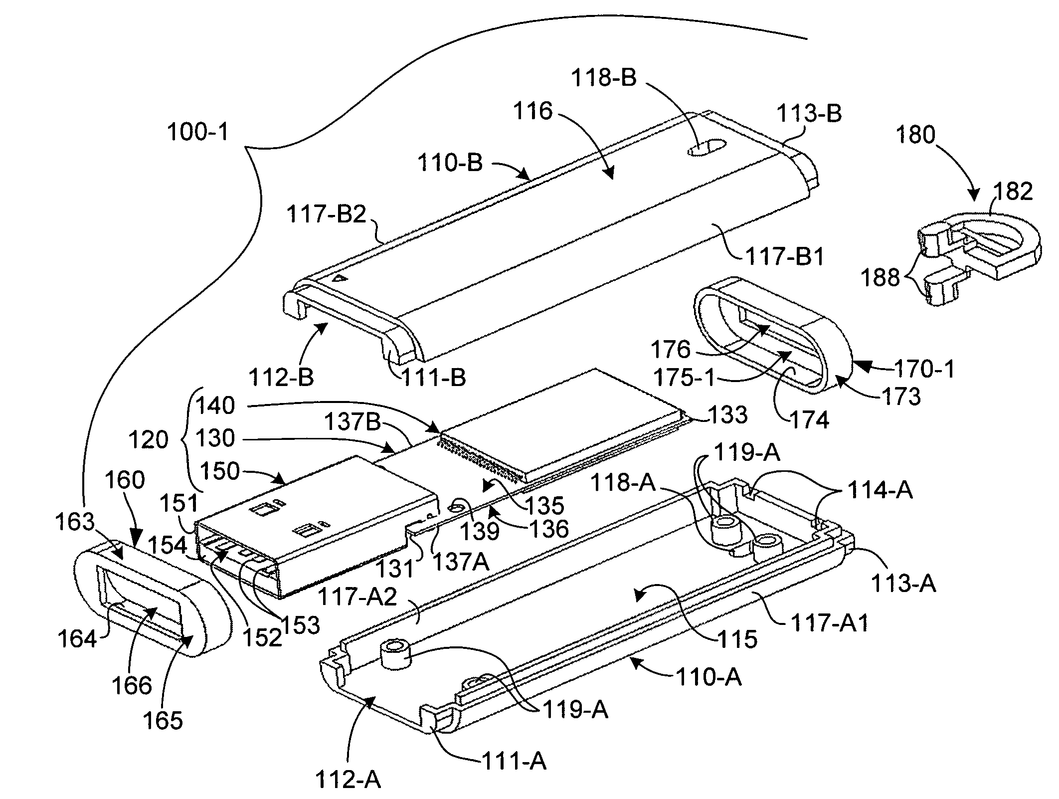 Portable computer peripheral apparatus with reinforced connecting ring
