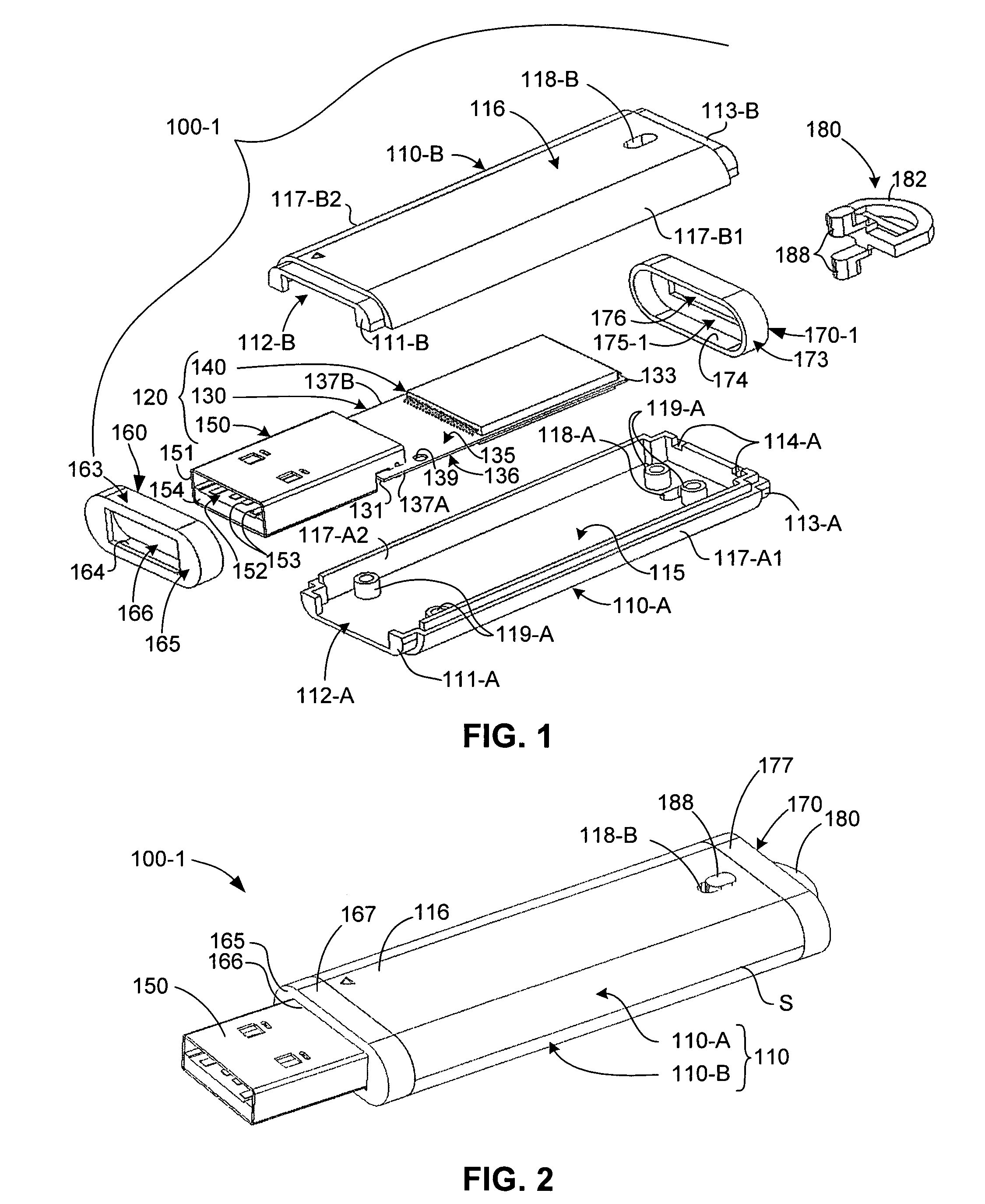 Portable computer peripheral apparatus with reinforced connecting ring
