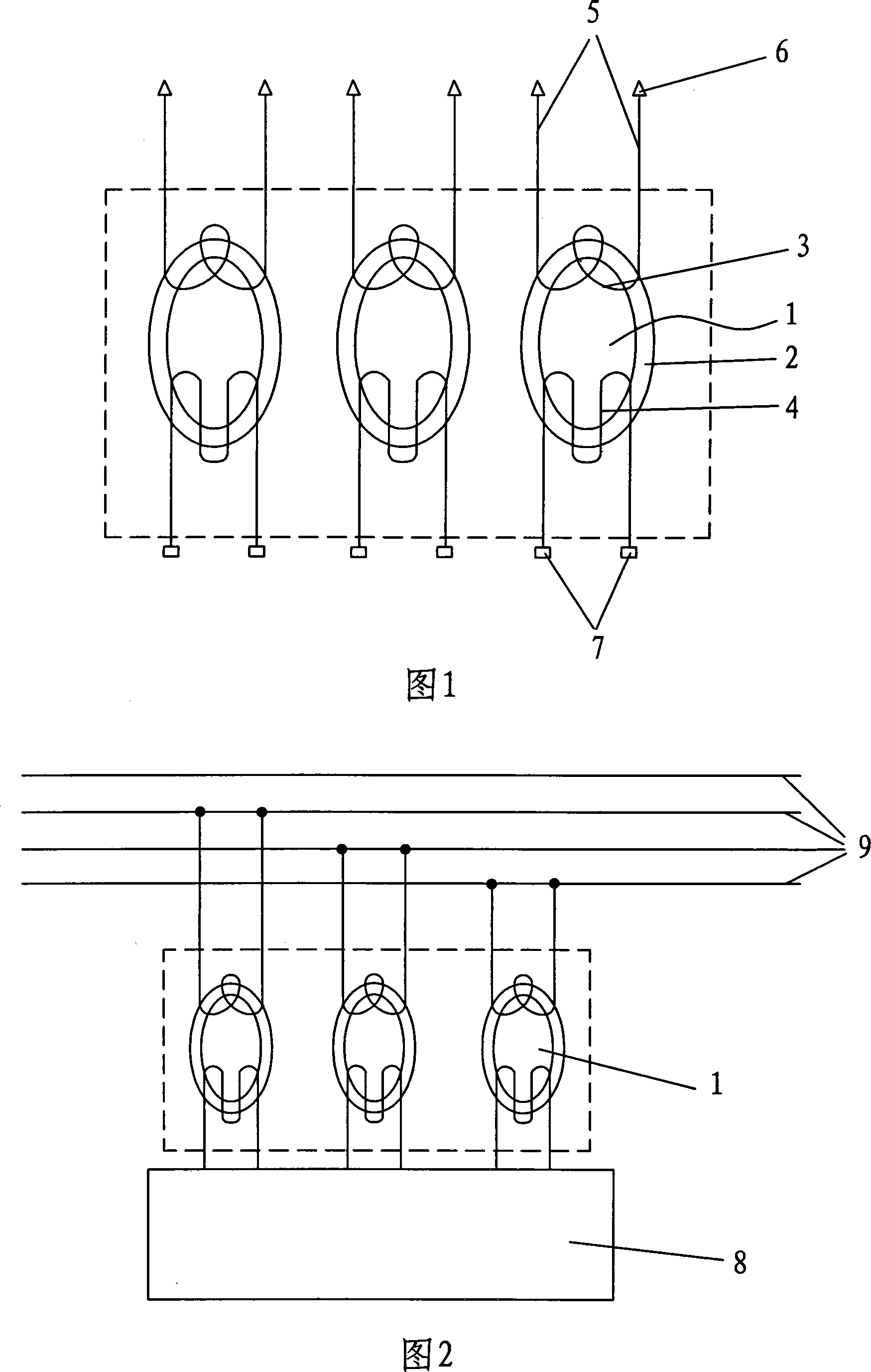Split stream conducting wire testing apparatus and testing method thereof