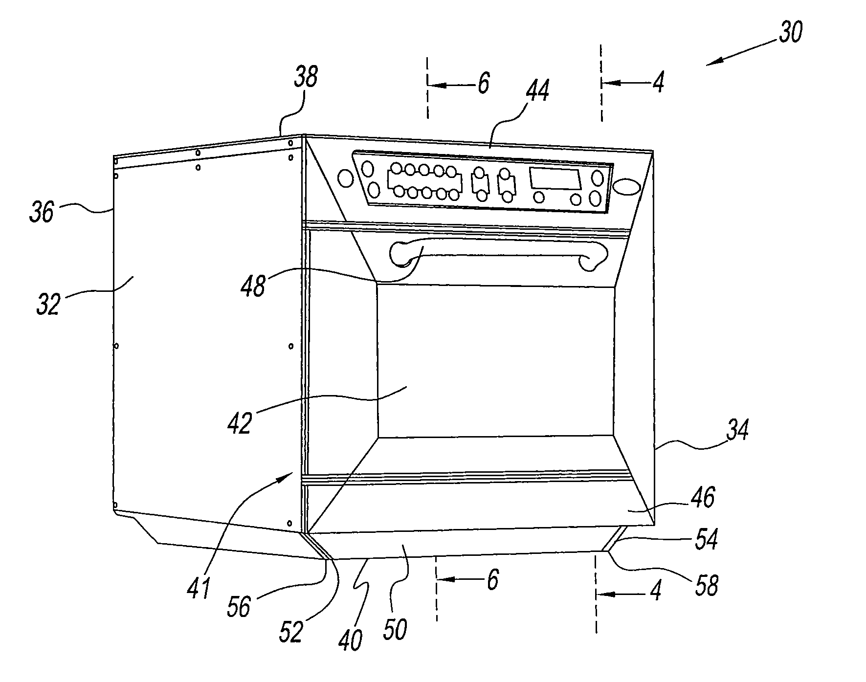 Cooking oven with energy saving mode and method