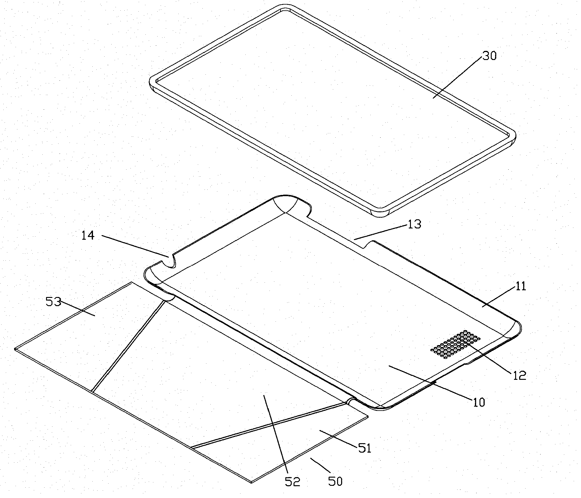 Cover for packaging and supporting tablet computer