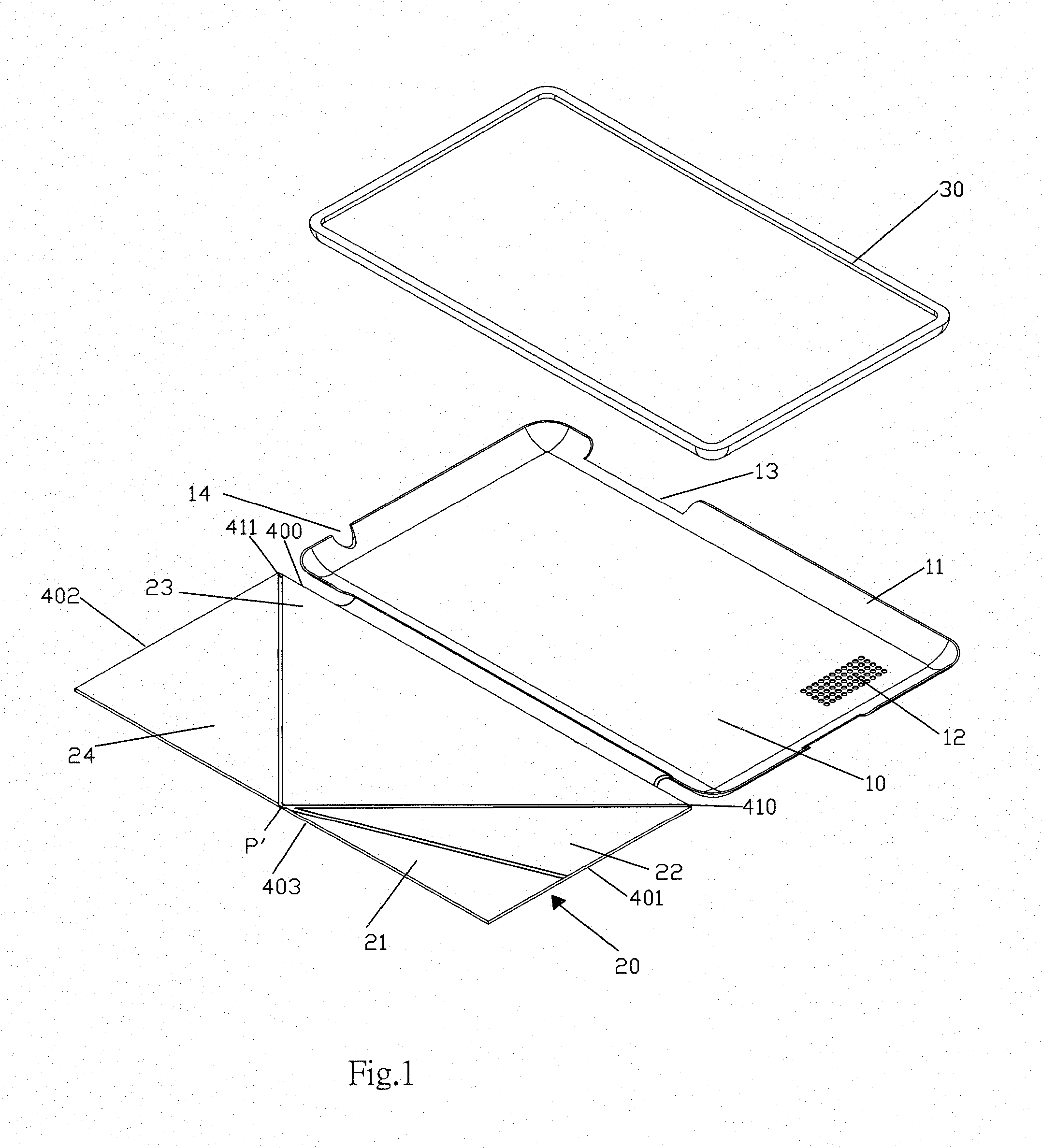 Cover for packaging and supporting tablet computer