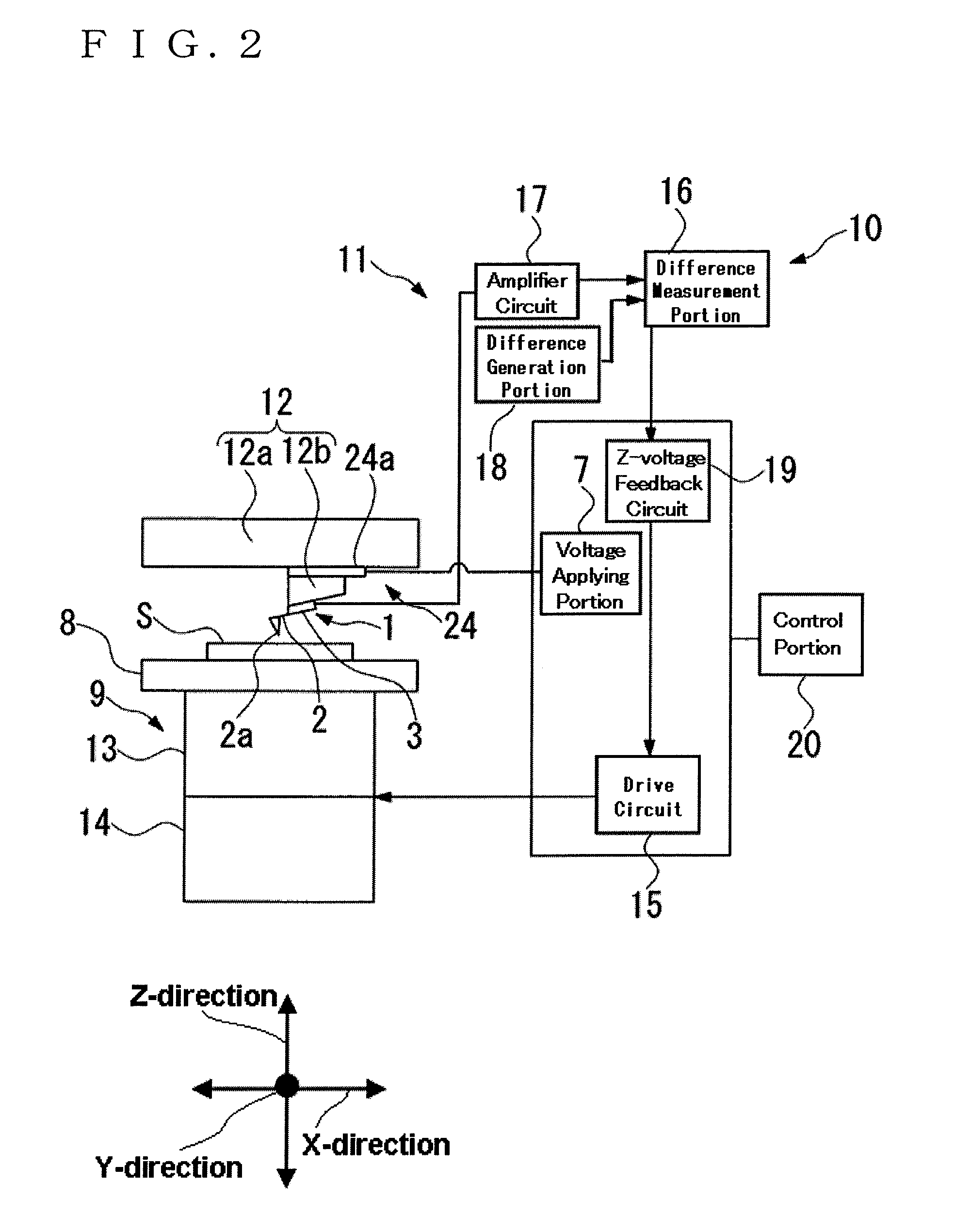 Cantilever, cantilever system, and probe microscope and adsorption mass sensor including the cantilever system
