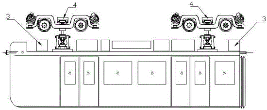 Wiring structure of suspension type air rail train