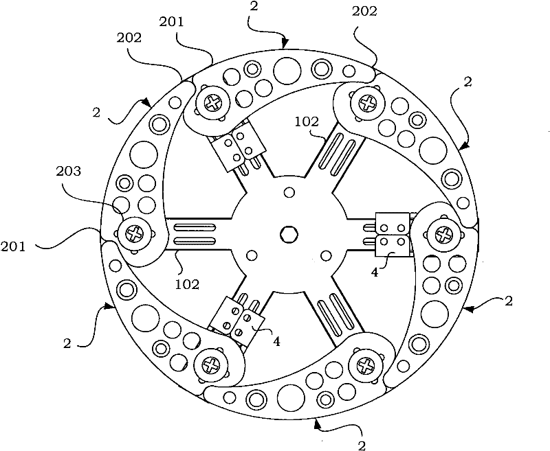 Variable-diameter wheel leg combined wheel structure