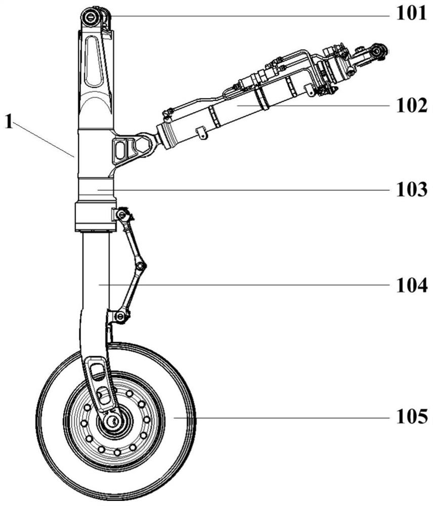 Method for quickly analyzing landing load of support arm type undercarriage