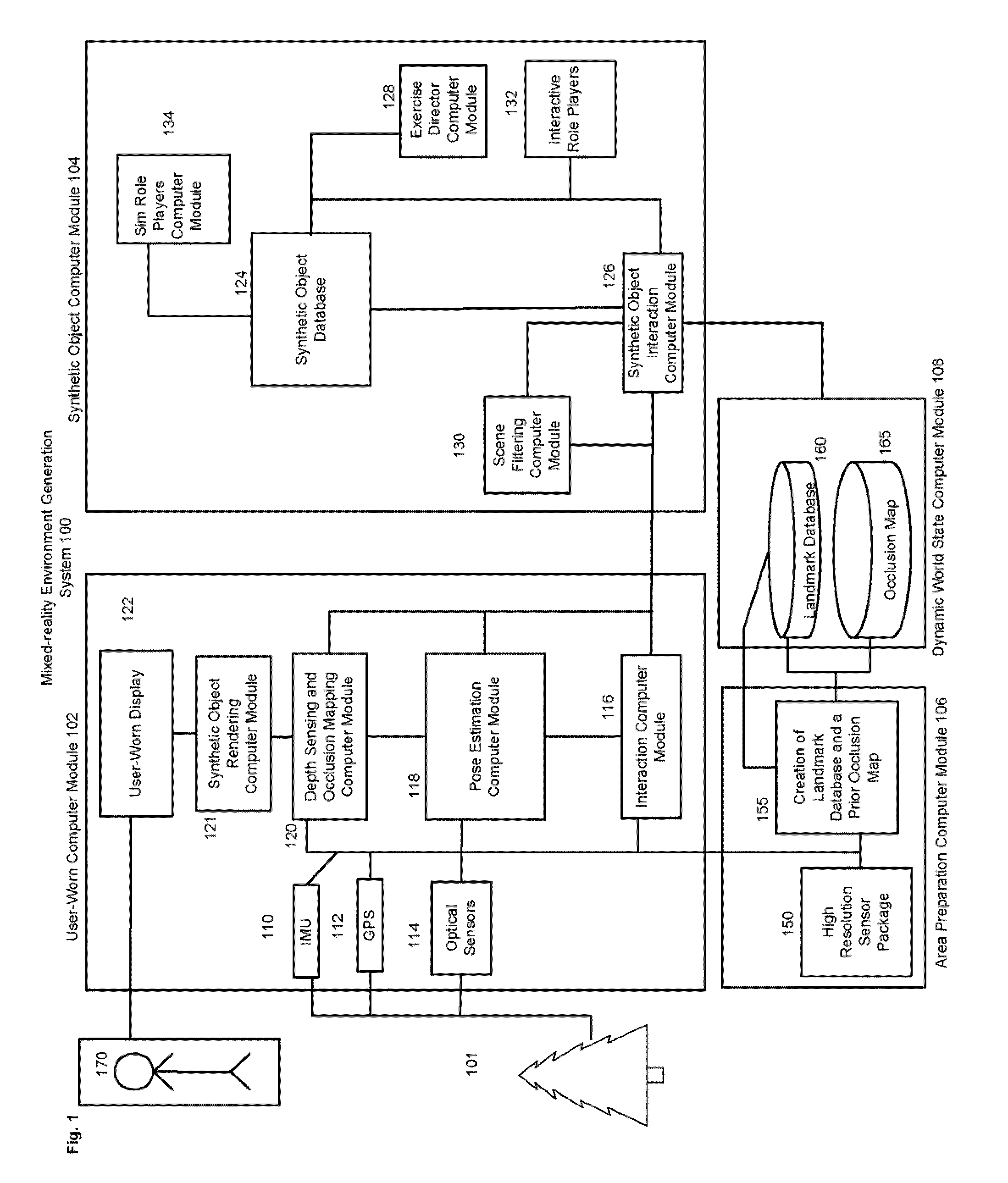 System and method for generating a mixed reality environment