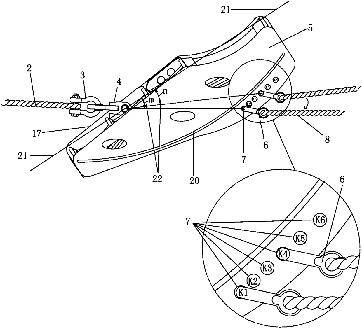 A method for adjusting the angle of attack of an Antarctic krill trawl horizontal expansion device