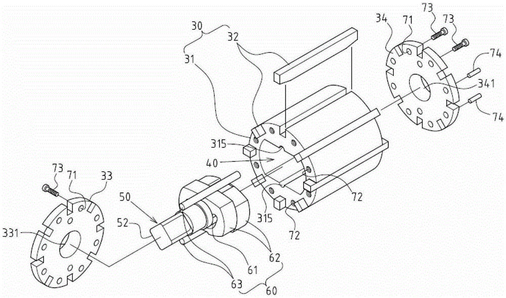 Air tool motor with built-in striking mechanism