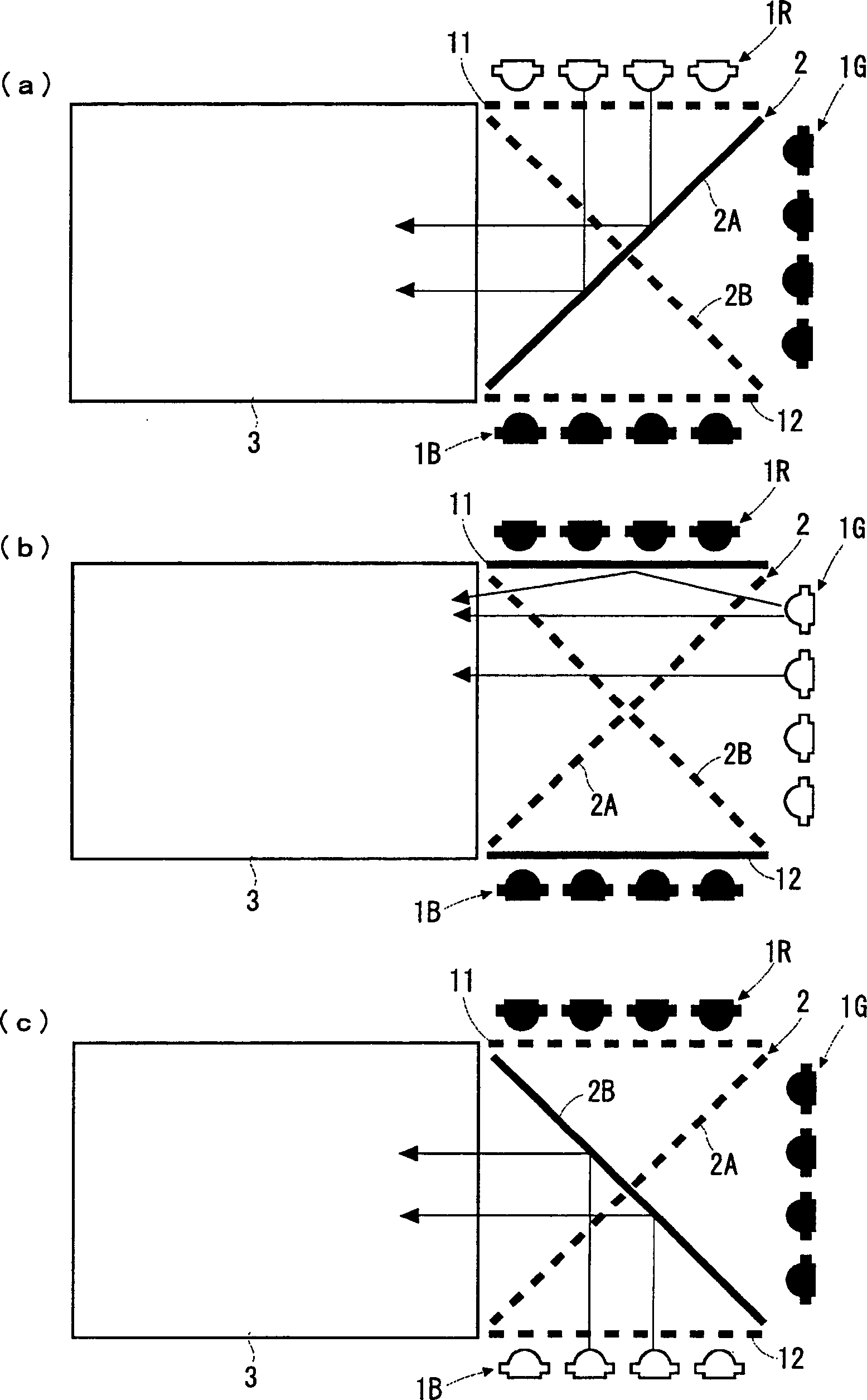 Illuminating device and projection type video display apparatus