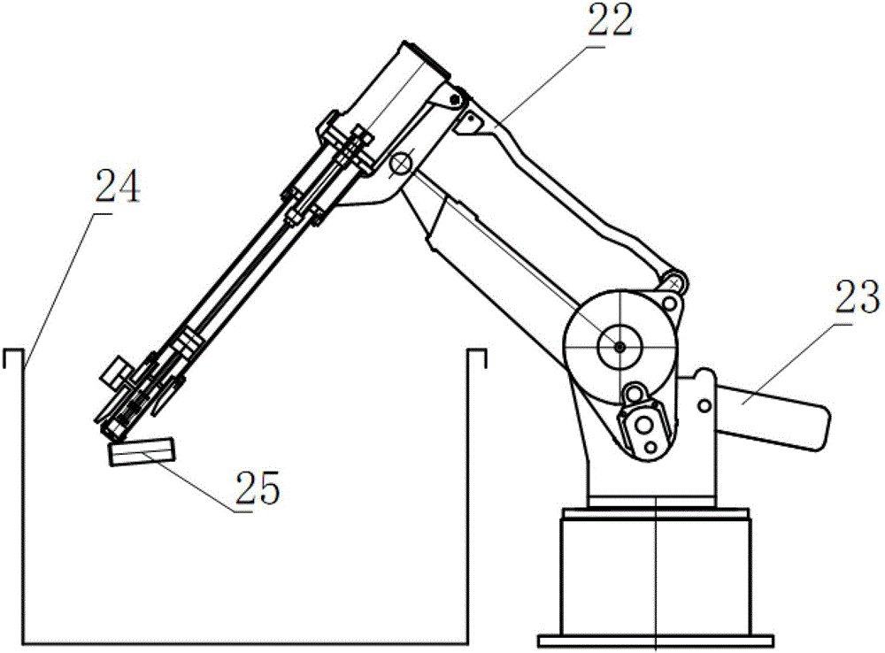 An industrial robot for material selection, clamping and handling in forging industry