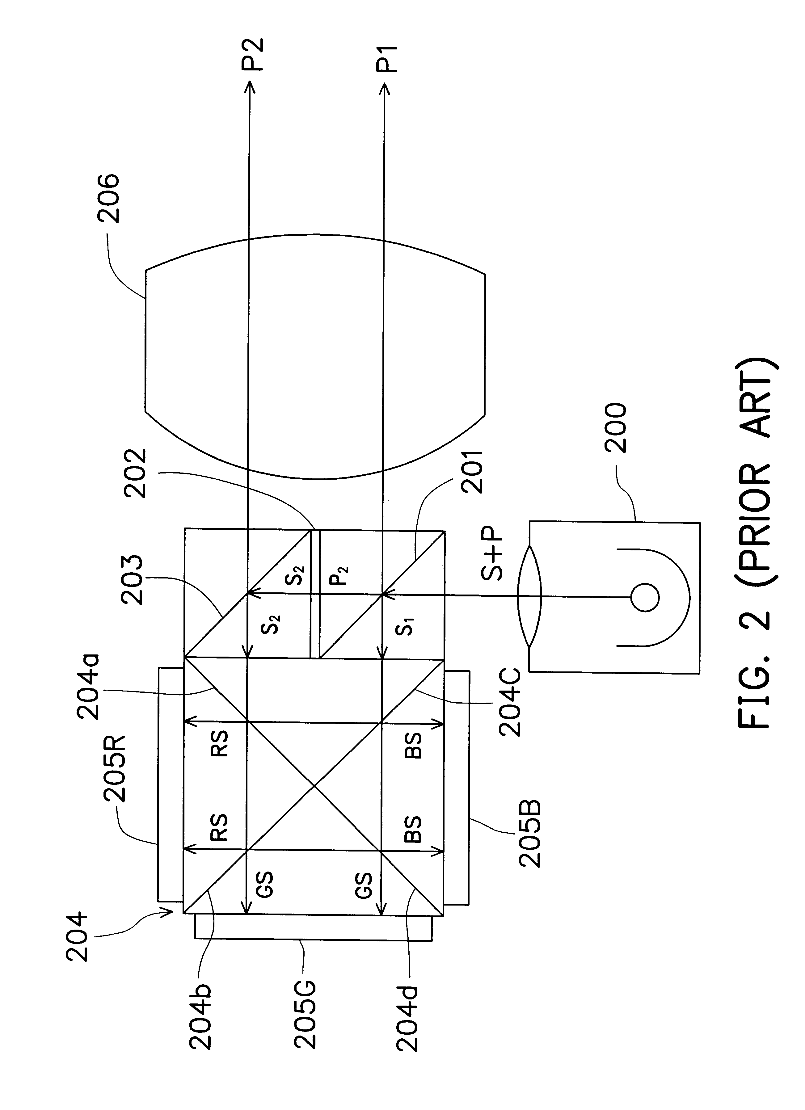Liquid crystal display system and light projection system